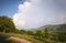 Stone paths, forest and clouds