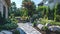 Stone Pathway through Landscaped Yard with Colorful Rocks