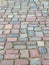 Stone pavement on street in Hamburg city