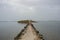 Stone pier leading to a house on the secluded islet