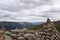 Stone pile in the Alps