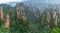 Stone pillars of Tianzi mountains in Zhangjiajie