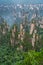 Stone pillars of Tianzi mountains in Zhangjiajie