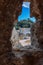 Stone powerful walls of old city, the ancient defense of Old Town, Rhodes, Dodecanese, Greece.