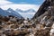 Stone pyramids near Gokyo lakes