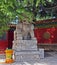 Stone Qilin statue at Lama temple, Beijing