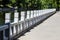 Stone railings by the river