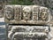 Stone relief, three theatrical masks in Myra Lycian