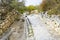 Stone road in medieval town Chufut-Kale in Crimea