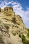 Stone rock against the sky. Snake Mountain, natural landmark