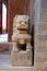 Stone rock lion statue in Tulou Temple of Beishan Mountain, Yongxing Temple in Xining Qinghai China
