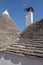 Stone roof trullo, fragment, chimney