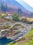 The stone Salt Bridge Ponte dei Salti, Lavertezzo, Valle Verzasca, Switzerland