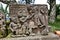 Stone sculpture in ancient Candi Sukuh on Java, Indonesia