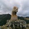 Stone sculpture of the Iberian bear, in Cantabria