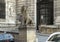 Stone sculpture Lion with Shield, Neue Burg or New Castle, Vienna, Austria