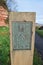 Stone signpost for Fife Coastal Path at East Wemyss Fife