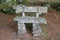 Stone slab seat at Invermoriston by the river Moriston