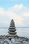 Stone stack on pebble beach