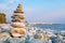Stone stack. Pieria, Greece