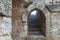 Stone staircase in Ajloun Castle, also known as Qalat ar-Rabad, is a 12th-century Muslim castle situated in northwestern Jordan, n