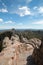 Stone staircase leading down from Harney Peak Fire Lookout Tower in Custer State Park