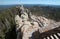 Stone staircase leading down from Harney Peak Fire Lookout Tower in Custer State Park