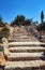 Stone staircase and lonely column on the island of Kos