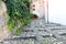 Stone stairs in Sassi di Matera, the ancient town of Matera.