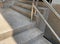 Stone stairs and stainless steel stair rails