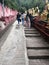 Stone stairs walk a thousand miles thousand Buddha Hong Kong