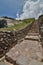 Stone stairway at Saqsaywaman inca site. Cusco. Peru