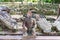 Stone statue at Banteay Srei temple