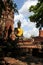 Stone statue of Buddha in Wat Prha Mahathat