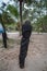 Stone statues in Amedee Island, Noumea, New Caledonia