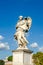 Stone statues of angels and apostles Eliyev on the bridge over the River Tiber leading to Castel Sant\'Angelo in Rome, capital of I