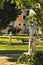 Stone statues in the city of Lisbon