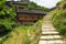 Stone steps in ping\'an village at longsheng china