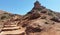 Stone steps and rocks landscape at Arches NP Delicate Arch trail