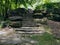 Stone steps staircase in rock formation hillside