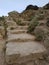 Stone steps towards a hill