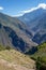 Stone terraces of Choquequirao archaeological complex, very unique, mysterious, distant place with inca ruins