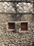 Stone textured wall of house in Altos de Chavon