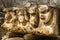 Stone Theater masks in Myra Ancient City. Demre, Antalya, Turkey