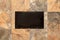 Stone tile fireplace detail