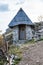 Stone toilet in Lukomir, remote village in Bosnia