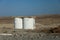 stone toilet in the steppe