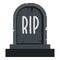 Stone tombstone rip icon isolated