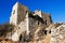 Stone tower at the medieval village of Vathia