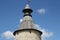 Stone tower of old fortress. Kremlin of Pskov, Russia